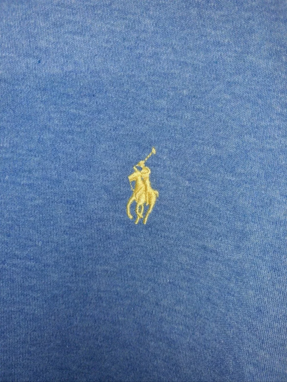 Polo by Ralph Lauren Heather Blue Short-Sleeve Polo with Yellow Pony Size Large